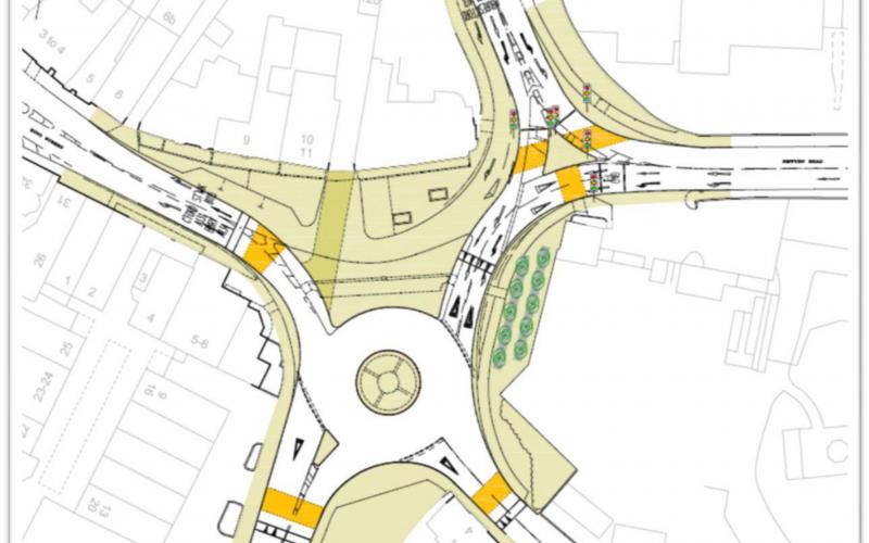 Plan for Belle Vue Junction from Kier/SCC study 2015